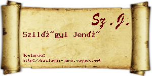 Szilágyi Jenő névjegykártya